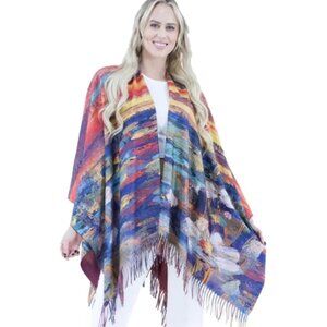 Van Gogh Collection Artistic Print Cape/Wrap (Brand New) - Water Lilies